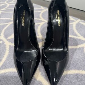 Saint Laurent Black Patent Leather Heels